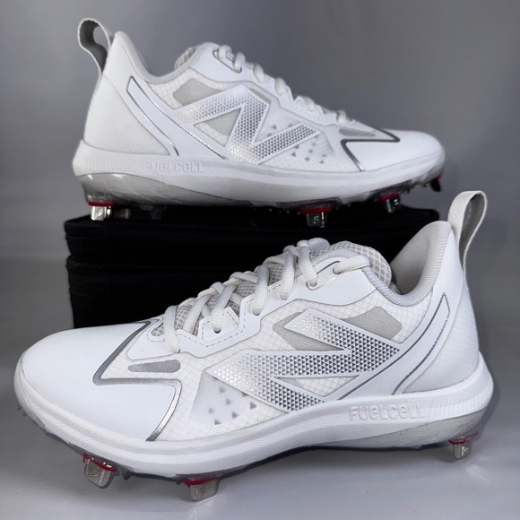 New Balance FuelCell Metal Softball Cleats All White Lightweight Women's‎ - Picture 1 of 8
